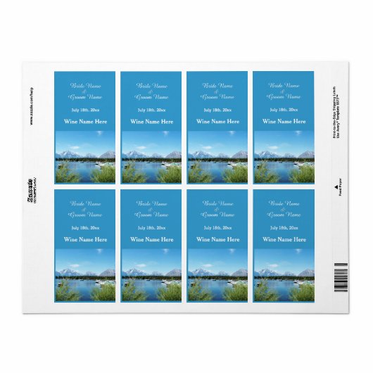 Hochzeitsweinlabel (Vorne)