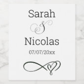 Hochzeitsweinlabel personalisiert minimalistisch weinetikett (Einzelnes Label)