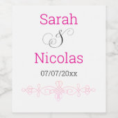 Hochzeitsweinlabel personalisiert minimalistisch weinetikett (Einzelnes Label)