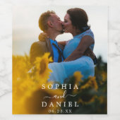 Hochzeitsweinmarken Favoriten mit Foto Weinetikett (Einzelnes Label)