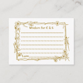 Hochzeitsweisheit/Ratenkarte für Gäste Hinweiskarte