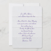 Hochzeitsweiß laden auf Holz ein Einladung (Rückseite)