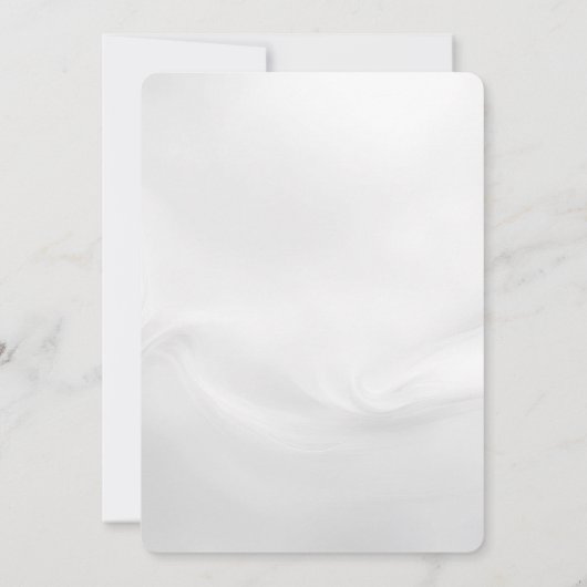 Hochzeitsweißdesign Einladung (Rückseite)