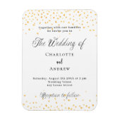 Hochzeitsweißgoldenherzen - Luxus-Einladung Magnet (Vertikal)