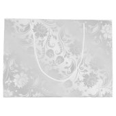 Hochzeitsweißmatte mit Namen Große Geschenktüte (Rückseite)