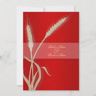 Hochzeitsweizen-Blume Einladung