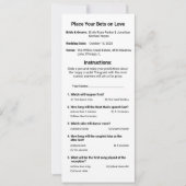 [Hochzeitswettblatt] Wedding Prop Wetten Game Karte (Vorderseite)