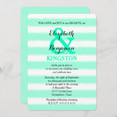 Hochzeitswetter-Erneuerung Wasserfarben Streifen Einladung (Vorne/Hinten)