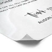 Hochzeitswillkommen, nicht gestopft, Dusty Jade Ag Poster (Ecke)