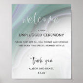 Hochzeitswillkommen, nicht gestopft, Dusty Jade Ag Poster (Vorne)