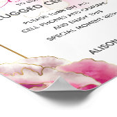 Hochzeitswillkommen, nicht gestopft, Scarlet Peony Poster (Ecke)