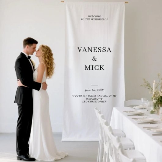 Hochzeitswillkommensbanner für draußen banner