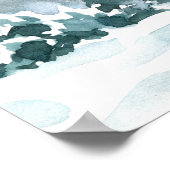 Hochzeitswinter Wunderland Empfang Willkommen Poster (Ecke)