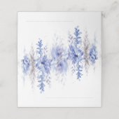 Hochzeitswinterrebe Kaskade blaugraue Platzkarte (Außenseite Aufgefaltet)