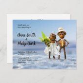 Hochzeitswinters mit den Acorn-Elfen in Liebe Einladung (Vorne/Hinten)