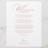Hochzeitswochenende Begrüßungsbrief Rose Gold (Vorderseite)
