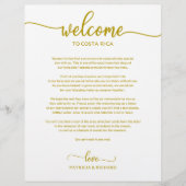 Hochzeitswochenende Begrüßungsreise Einfaches Gold (Vorderseite)