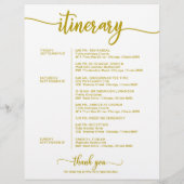 Hochzeitswochenende Begrüßungsreise Einfaches Gold (Rückseite)