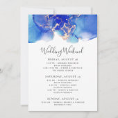 Hochzeitswochenende - Blaue Wasserfarbe (Vorderseite)