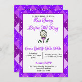 Hochzeitswochenende Golf Aktivität Lila Raute Einladung (Vorne/Hinten)