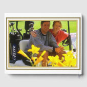 Hochzeitswochenende Golf Gold & Foto Gästebuch (Rückseite)