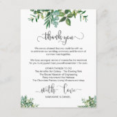 Hochzeitswochenende Grüne Illustration Willkommen Begleitkarte (Rückseite)