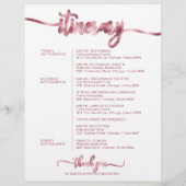 Hochzeitswochenende Herzlich willkommen (Rückseite)