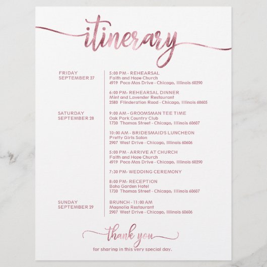 Hochzeitswochenende Herzlich willkommen (Rückseite)