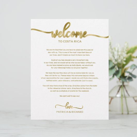 Hochzeitswochenende Herzlich willkommen (Stehend Vorderseite)