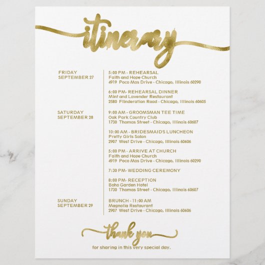 Hochzeitswochenende Herzlich willkommen (Rückseite)