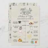 Hochzeitswochenende in der Waldfahrkarte Programm (Vorne/Hinten)