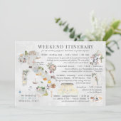 Hochzeitswochenende in Italien Einladung (Stehend Vorderseite)