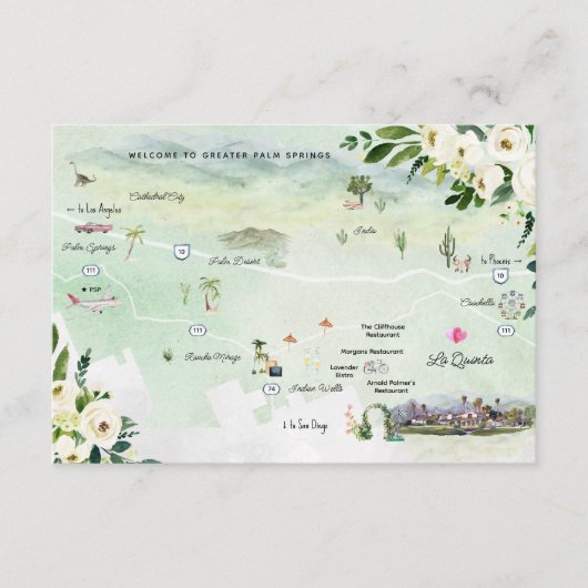 Hochzeitswochenende in La Quinta | Fahrkarte Begleitkarte (Vorderseite)