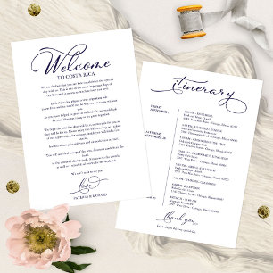 Hochzeitswochenende-Itinerary Elegantes Skript Wil Einladung