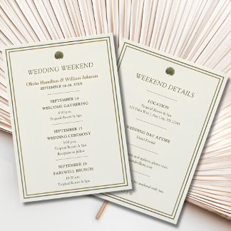 Hochzeitswochenende-Itinerary Elfenbein & Gold Pal