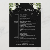 Hochzeitswochenende-Itinerary Grünzeug Floral Programm (Rückseite)
