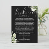 Hochzeitswochenende-Itinerary Grünzeug Floral Programm (Stehend Vorderseite)
