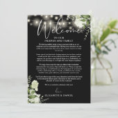 Hochzeitswochenende-Itinerary Grünzeug Floral Programm (Stehend Vorderseite)