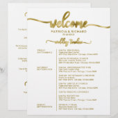 Hochzeitswochenende-Itinerary Simple Chic Zeitplan (Vorne/Hinten)