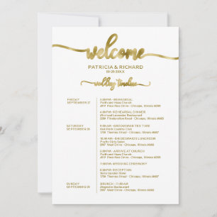Hochzeitswochenende-Itinerary Simple Chic Zeitplan Einladung