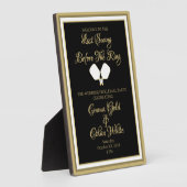 Hochzeitswochenende Pickleball Black & Gold Fotoplatte (Seite)