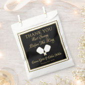 Hochzeitswochenende Pickleball Gold und Weiß Geschenktütchen (Ausgeschnitten)