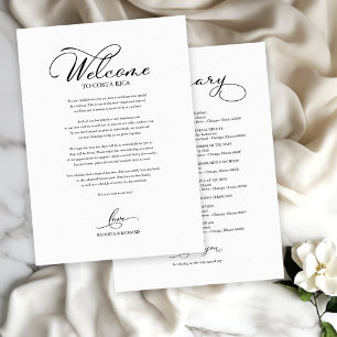 Hochzeitswochenende-Reiseplan Elegante Schrift Wil Einladung