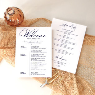Hochzeitswochenende-Reiseplan Zeitachse Elegant Einladung