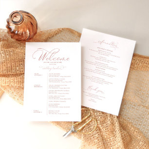 Hochzeitswochenende-Reiseplan-Zeitplan Elegante Be