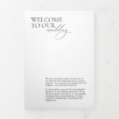 Hochzeitswochenende Terminkalender Elegantes Bookl Dreifach Gefaltete Urlaubskarte (Cover)