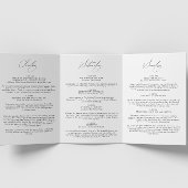 Hochzeitswochenende Terminkalender Elegantes Bookl Dreifach Gefaltete Urlaubskarte