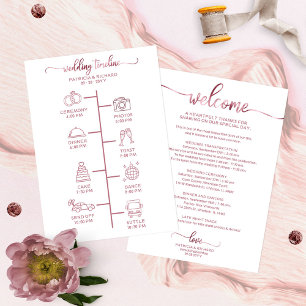 Hochzeitswochenende-Willkommens-Itinerary Simple C