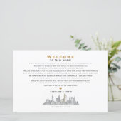 Hochzeitswochenende Willkommenskarte - für SHARON (Stehend Vorderseite)