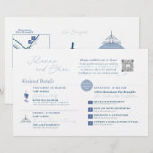 Hochzeitswochenende-Willkommenskarte - INDIVIDUELL (Vorne/Hinten)